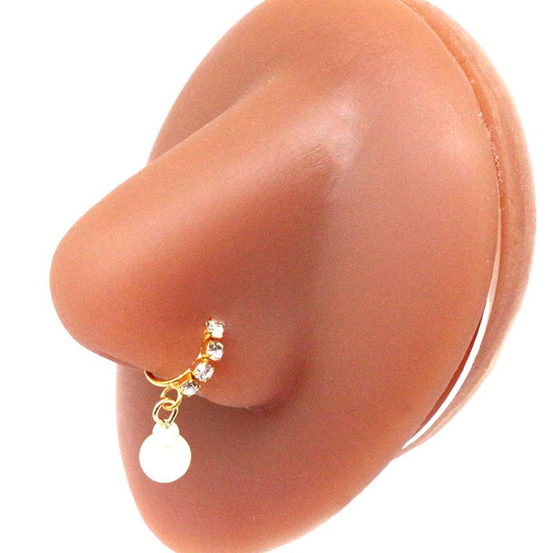 Gaby Cat Head Nose Stud with Butterfly, Five-Star, and Crown Designs - Piercing Jewelry