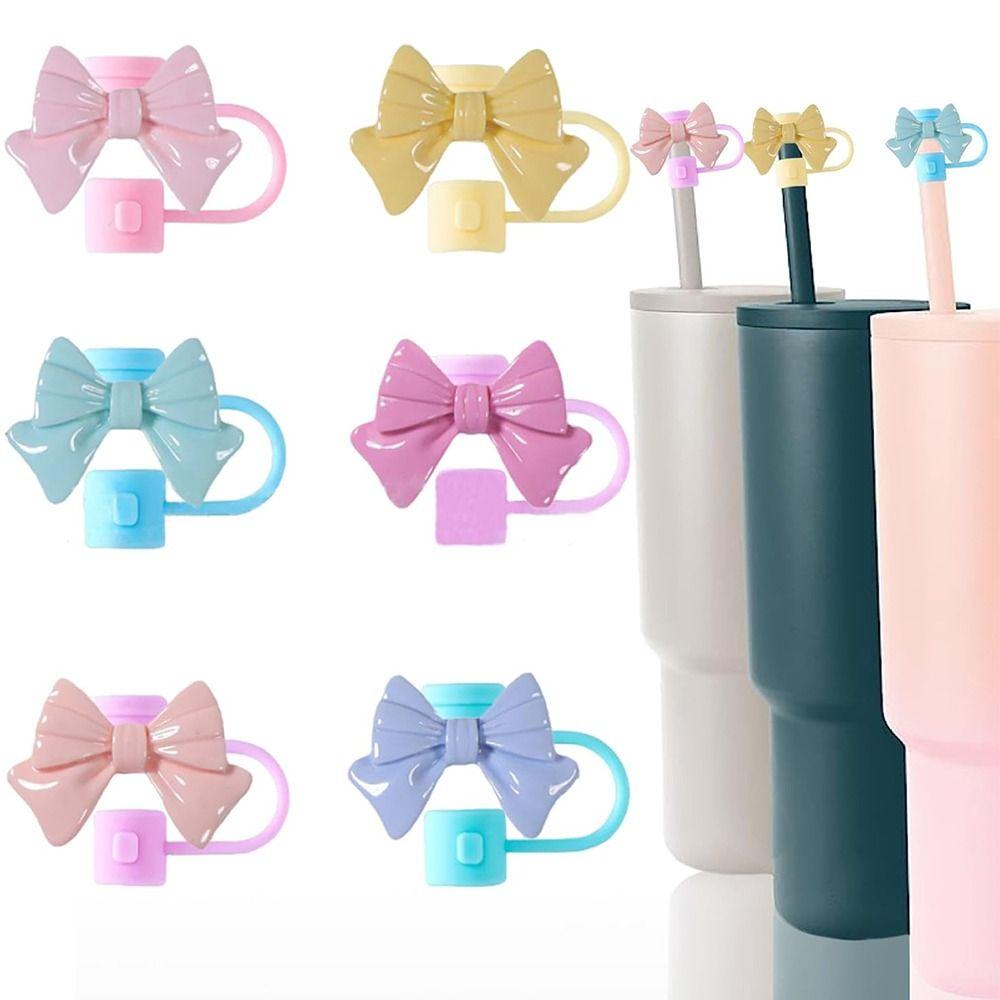 Splash Proof Silicone Straw Tips Cover Reusable Dust-Proof Straw Caps for Stanleys Bar