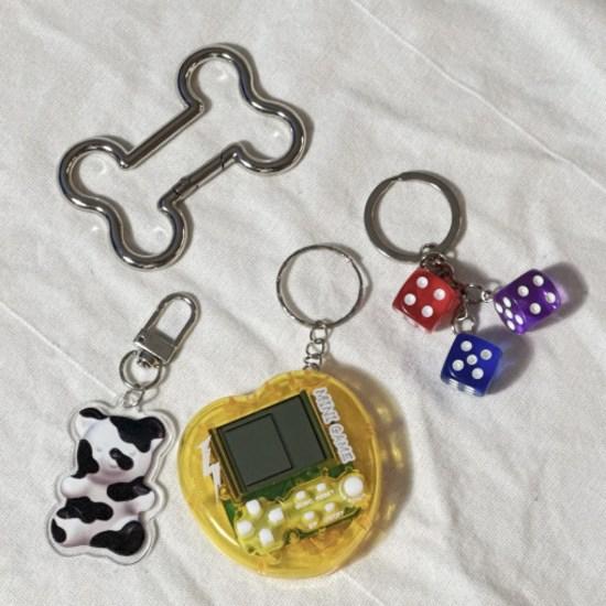 Мини-игровой автомат Bark Studio, акриловый брелок, сумка, аксессуары, желтый, желтый цвет, популярная корейская игра