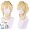30CM Anime Short Wig Cosplay Game Genshin Impact Traveler Lumine Blonde Costume Heat Resistant Synthetic Hair Women Wigs