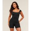 Мягкий скульптурирующий комбинезон с рукавами-колпачками, черный B4b7g Bb2j