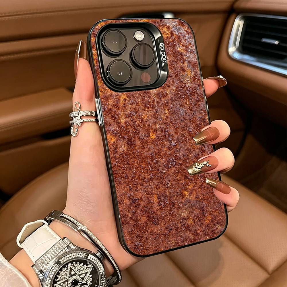 Retro Industrial Style Rusty Phone Case For IPhone17 16 11 12 13 14 15 16 Pro Max Plus Cover Colored Silver Funda Bumber