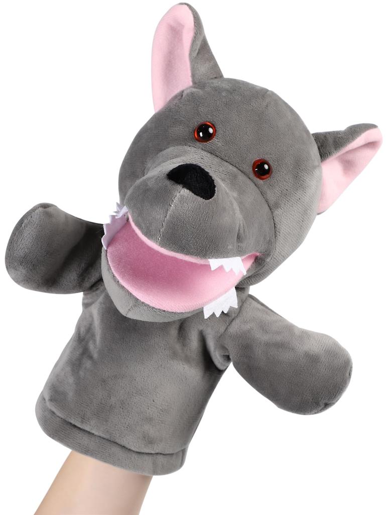 Кукла Волк ColorfylCoco с двигающимся ртом Ручная кукла Кукла-животное Кукольное шоу Чревовещание Перчаточная кукла