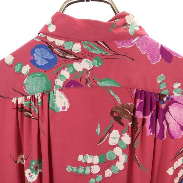 Ralph Lauren Цветочная рубашка с коротким рукавом, открытым воротником, 4 розовых, женская, б/у