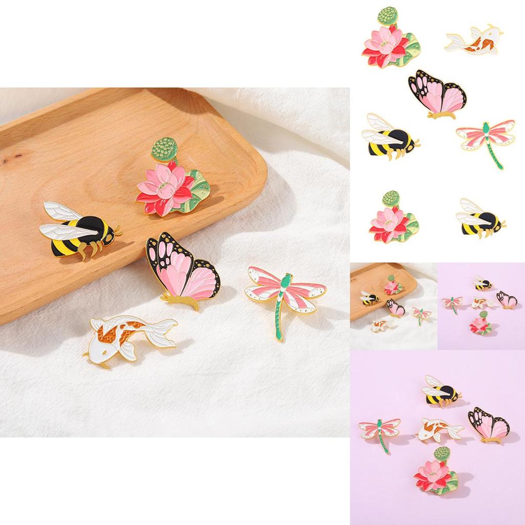 Unique Cartoon Animal Pins With Elegant Metal Badges For Stylish Outfits