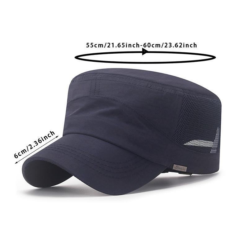 Быстросохнущая кепка, летняя сетчатая пористая плоская верхняя часть, защита от солнца и солнцезащитная кепка с утиным язычком, простые универсальные повседневные шляпы