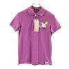 Вышивка логотипа Футболка поло с коротким рукавом S фиолетовая Женская Б/у