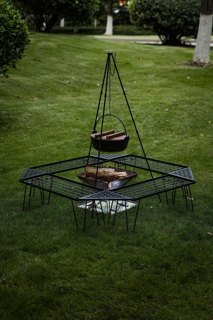 CAMPING MOON Минимальная стойка Угловые расширения для соединения с алюминиевой столешницей, Набор из 4 предметов, Черный, Черное снаряжение, T-229-6C-4P