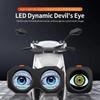 Светодиодный задний фонарь для мотоцикла Devil's Eye, 82 режима, управление приложением, велосипедные фонари, динамический глаз, перезаряжаемый, для декора задней фары велосипеда