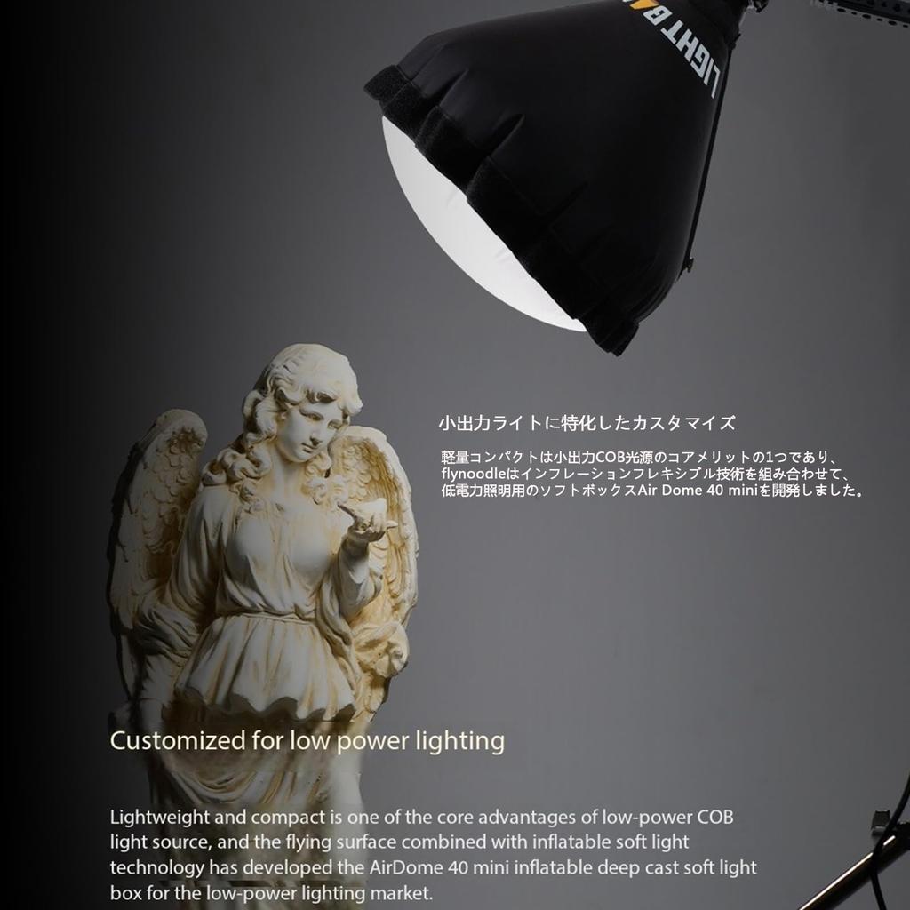Flynoodle AIR DOME 40 mini Softbox надувной софтбокс простой в установке мощностью менее 100 Вт источник света для фотосъемки для промышленности Mini Standard Dual Air