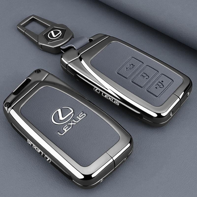 DMTZ1 Zinc Alloy Leather Key Case Shell Buckle Special Car Key Cover for Lexus NX 200 NX300H RX 350 450H ES 350 ES 300h Accessories
