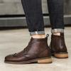 Модные броги Повседневные мужские ботинки Классический и модный британский стиль Вечеринка Офис Улица осень и зима Качественная кожаная обувь