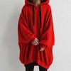 Women's Fall Hooded Drawstring Sweatshirt Jacket Long Sleeves Pocket Zipper Placket Sweatshirt Large Size S-5XL