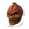Pumpkin Head Mask for Halloween Latex Material Scary Mouth Design Cosplay Prop for Adults