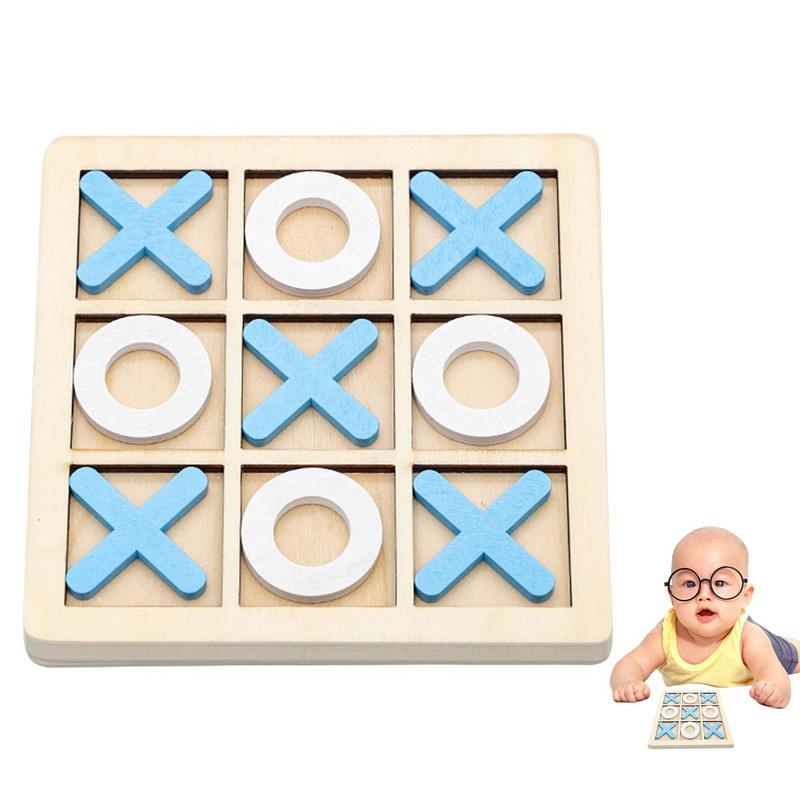 Xo Board Game Wooden Board Toy Parent-child Interaction Children's Game Development Intelligence Puzzle Desktop Toy Chess Gifts