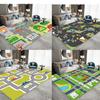 Carpet for Living Room Kids Play Floor Mat Bedroom Decoration Bedside Sofa Table Doormat Modern Road Traffic Route Map Area Rug