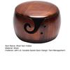 Handmade Wooden Yarn Bowl with Lid Durable Spiral-Open Design Crochet Thread Bowl for Organized Knitting