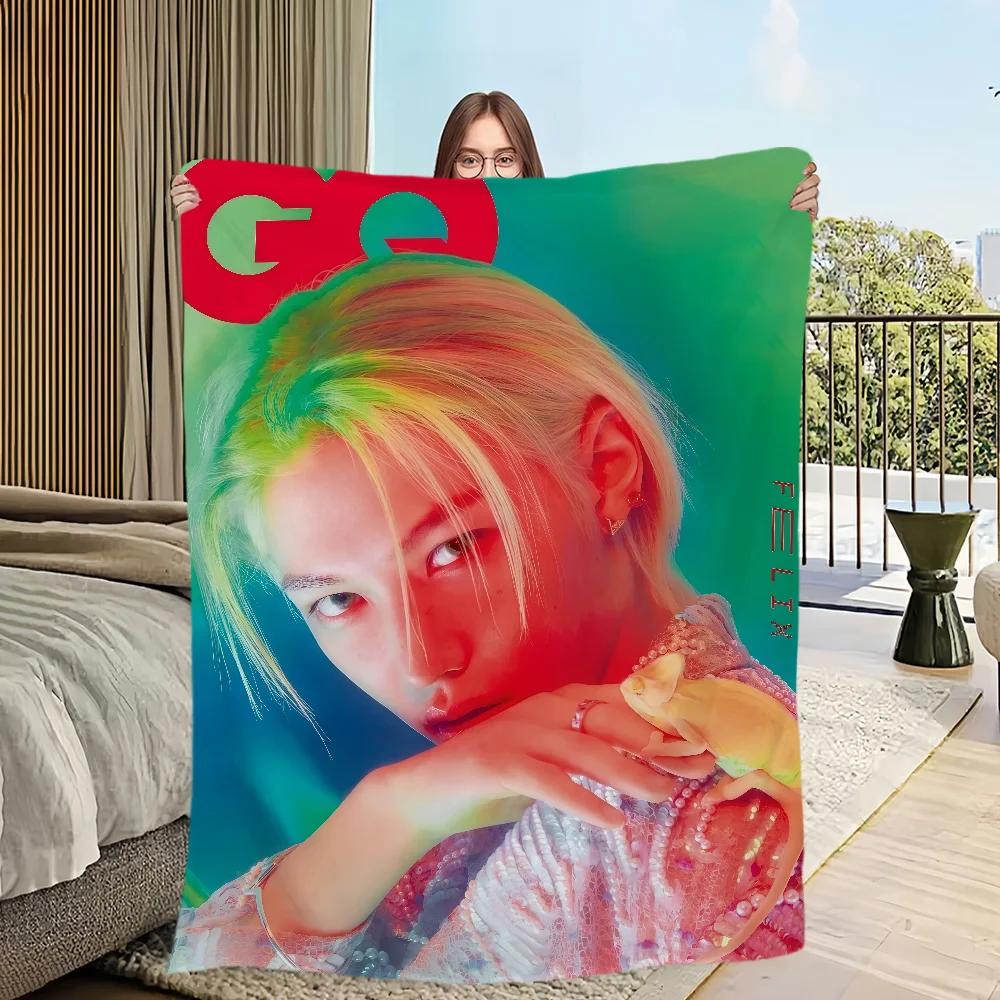 Warm Plush Throw Blanket for Living Room Bedroom Travel Perfect KPOP Gift for Fans of FFelix Singer