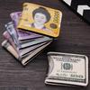 ГОРЯЧАЯ РАСПРОДАЖА Мужские кошельки с рисунком 100 долларов США Мужской кожаный кошелек Держатель для карт Карман для монет Кошелек Cartera Hombre