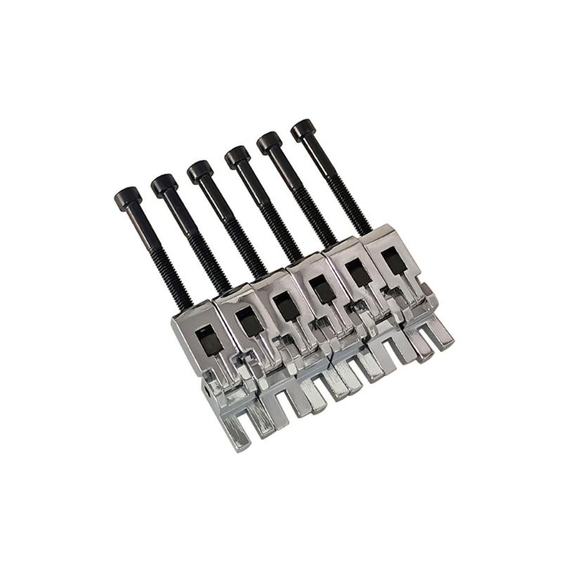 6Pcs Guitar Tremolo Bridge Saddles Set Double Locking System Locked Saddles Electric Guitar Tremolo Bridge Parts