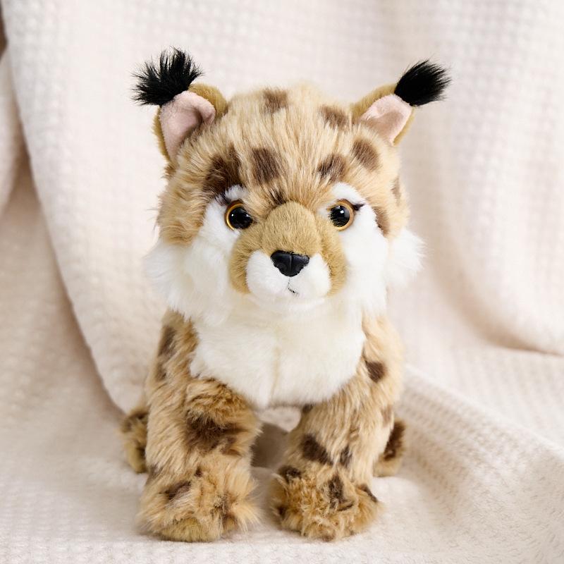 Kawaii Yellow Leopard Plush Toys Realistic Funny Animal Dolls Soft Skin-friendly Plush Ornaments Birthday Present for Children