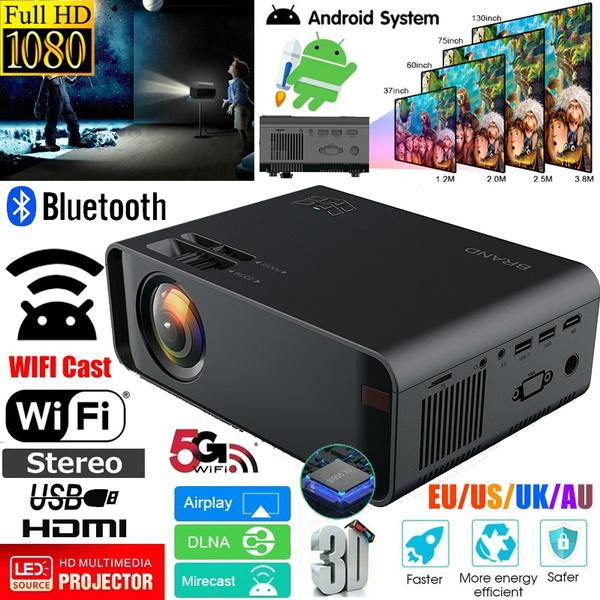 15000 люмен Android Full HD 1080P Портативный проектор для домашнего кинотеатра Портативный видеопроектор 200-дюймовый ЖК-экран Офисный проектор