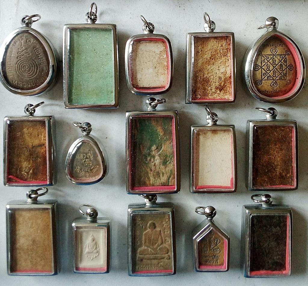 15 тайских буддийских буддийских глиняных амулетов-медальонов-подвесок-подвесок