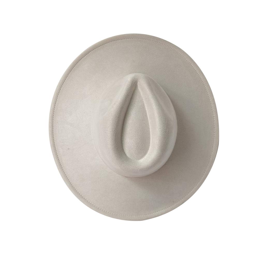 For Burning Vegan Suede Fedora Rancher Hats Blank Hats Multicolor Heart Shaped Top 9.5Cm Brim Unisex Jazz Hat Church Hat
