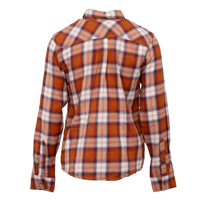 Austin Orange Cotton Plaid Shirt for Women AMERICAN PEOPLE