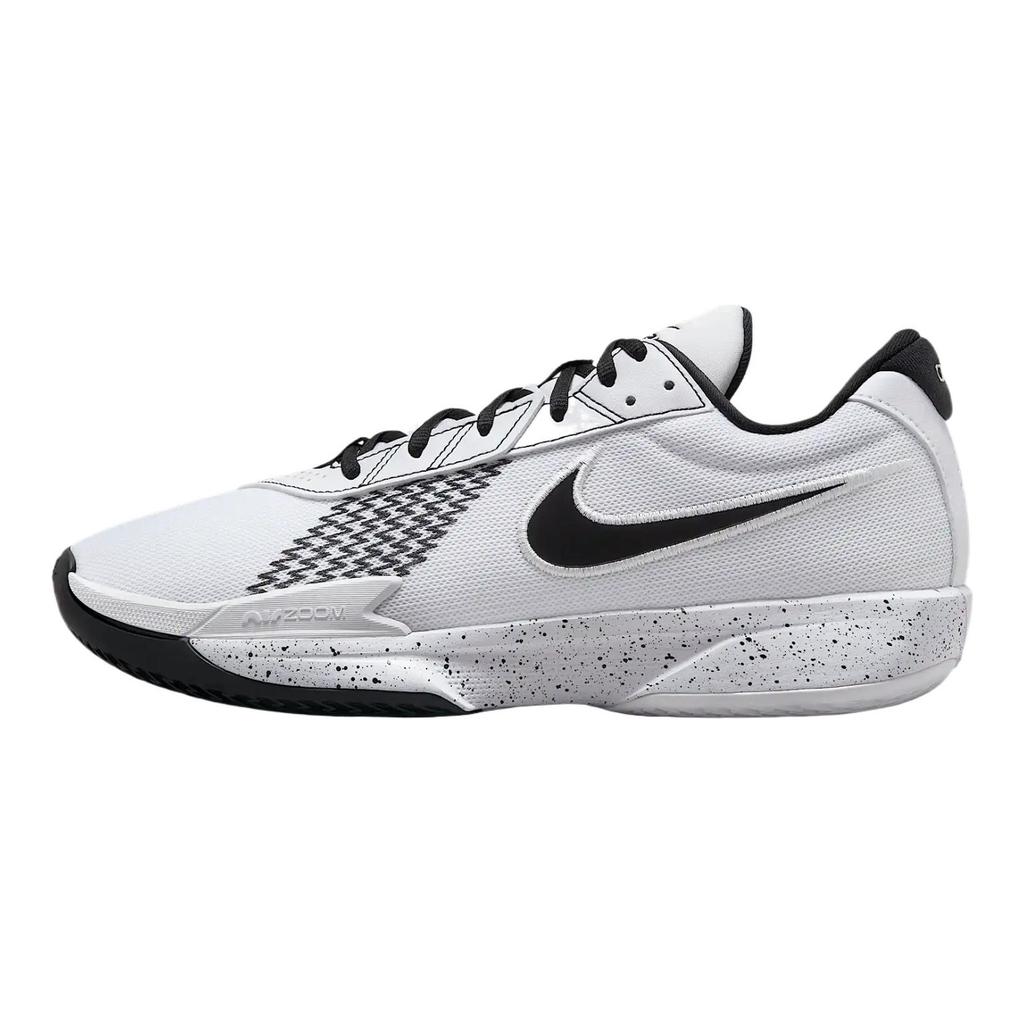 Nike Эйр Зум GT. Баскетбольные кроссовки Cut Academy с амортизацией, износостойкие, легкие, низкие, унисекс, белые с черным, повседневные FB2598-105