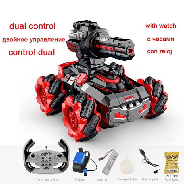 Детский механический танк с дистанционным управлением, распознающий жесты, запускающий водяную бомбу, четырехколесный внедорожник, радиоуправляемая игрушка