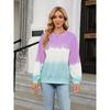 Ombre Crew Neck Pullover Sweatshirt, Casual Long Sleeve Sweatshirt, Women's Clothing