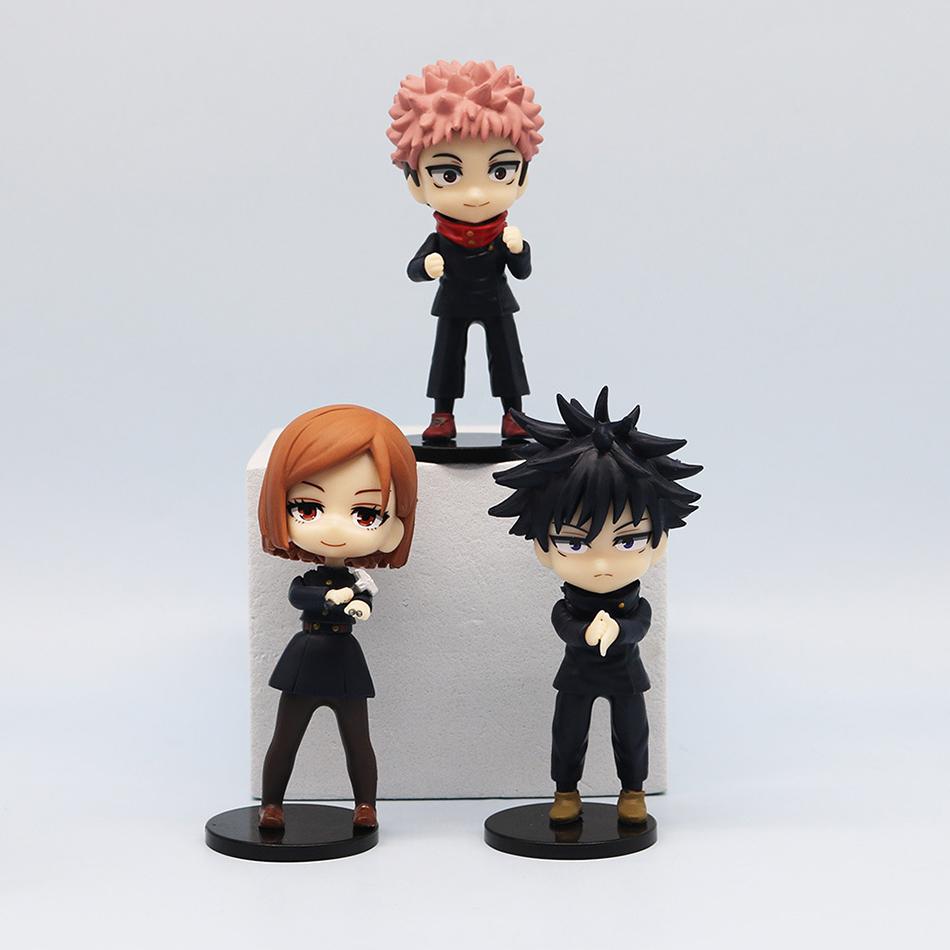 7 шт./комплект Аниме Jujutsu Kaisen Фигурка Итадори Юдзи Годзё Сатору Фусигуро Мэгуми Кугисаки Милая Игрушечная Машинка Украшение ПВХ Модель Подарок