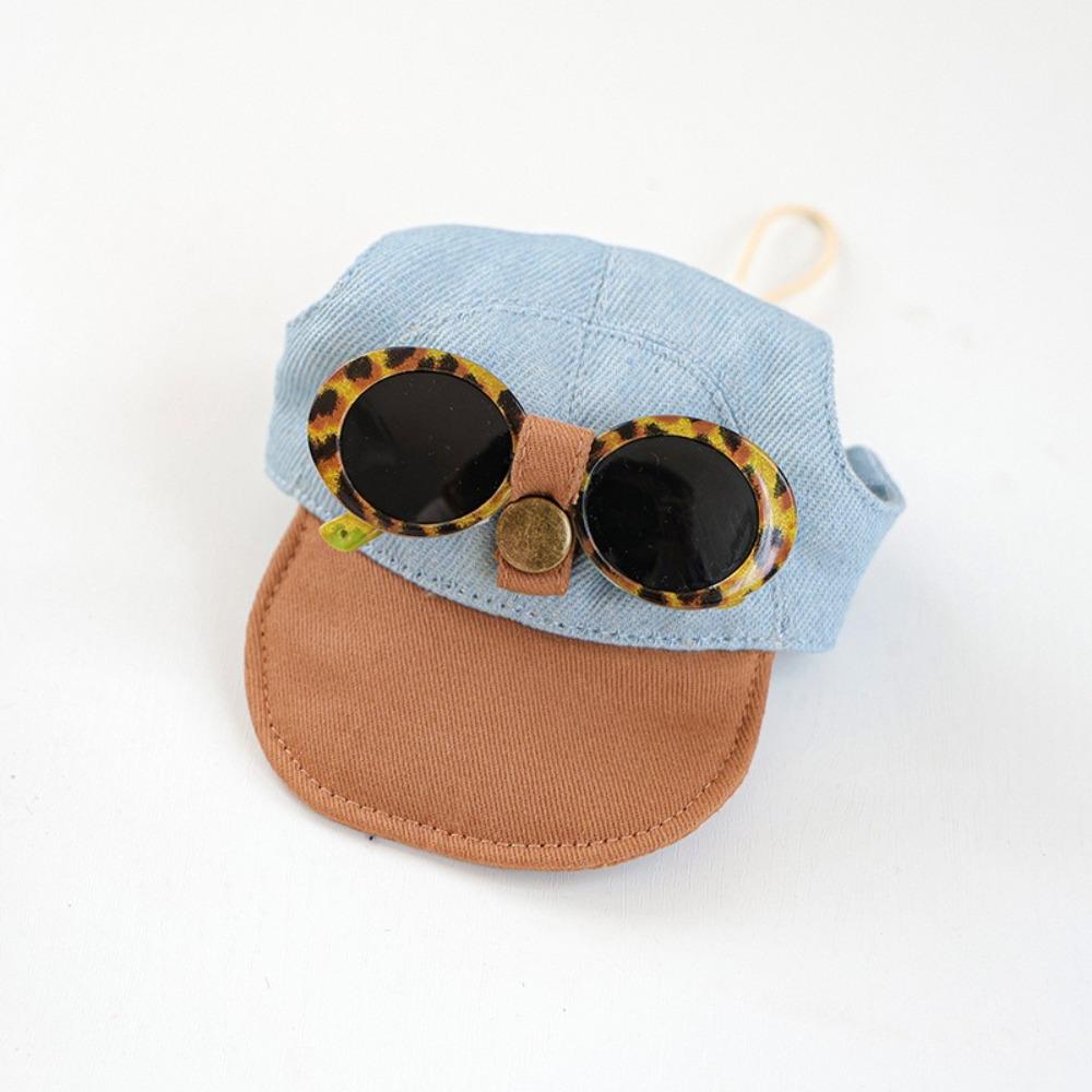 Adjustable Dog Visor Hats Denim Cap Dog Sports Hat Pet Sun Protection Hats Outdoor Use
