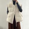 Qishki Moda Qisqa Paxtali Jilet Ayollar Issiq Qalin Qisma Jilet Paxtali Palto