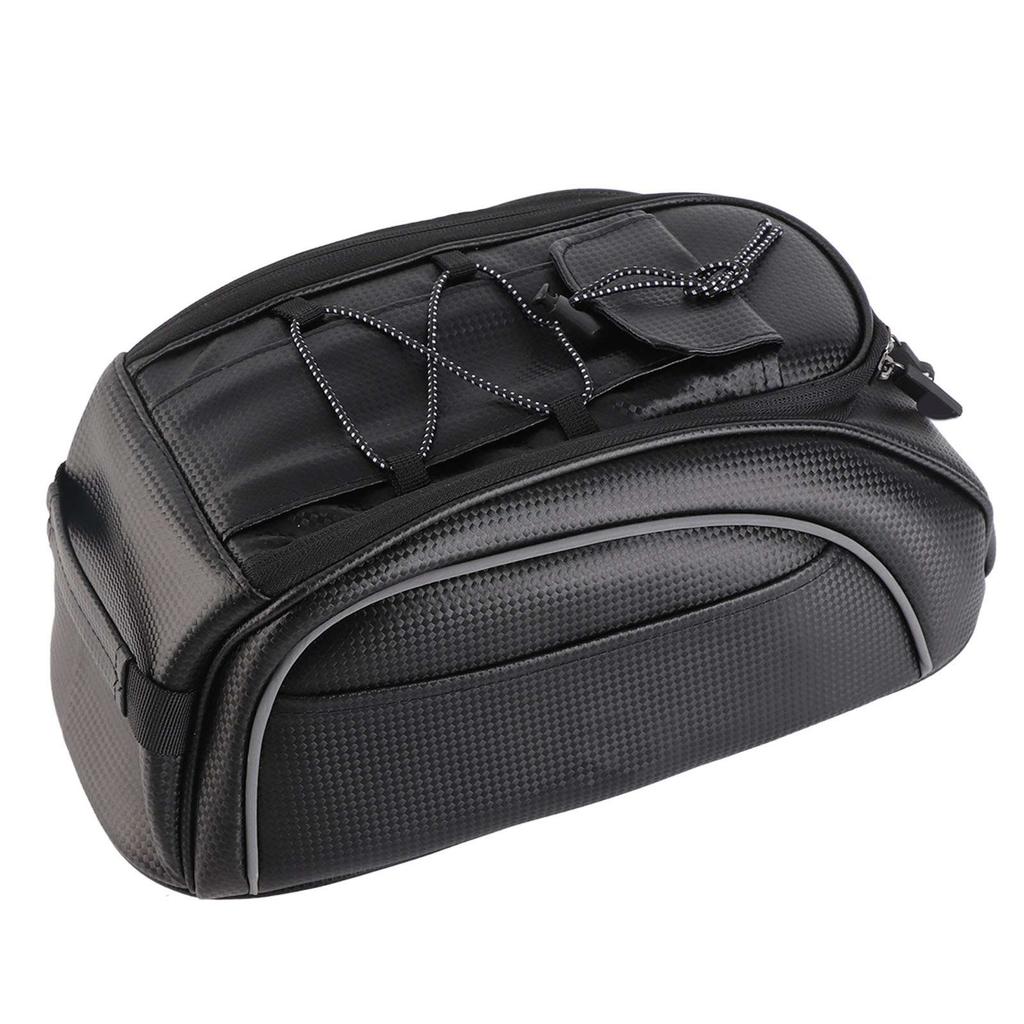 Bike Luggage Bag Water Proof PU Leather Thermal Insulation Multifunctional Large Capacity Bike Rear Rack Bag