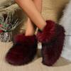 New Winter Women Snow Boots Platform Plush Warm Ladies Shoes Fashion Casual Non-slip Slip-on Ankle Boots Novelly Fur Plus Size