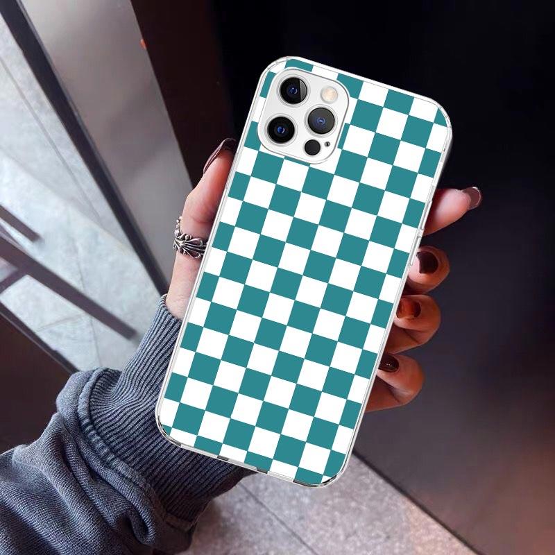 Ретро Классическая Шахматная Доска Сетка Чехол для Телефона Для iPhone 17 Air 11 13 Mini 14 15 Plus 16 12 Pro Max 16E SE 7 8 Узор Мягкий ТПУ Задняя Панель