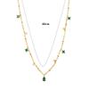 Simple Women Green Girls Clavicle Chain Choker Zircon Necklace Fashion Jewelry