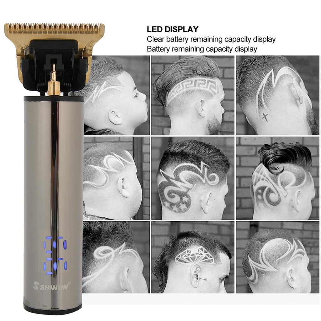 Rechargeable Electric Hair Clipper Portable Hair Trimmer Cutting Machine Styling ToolSilver