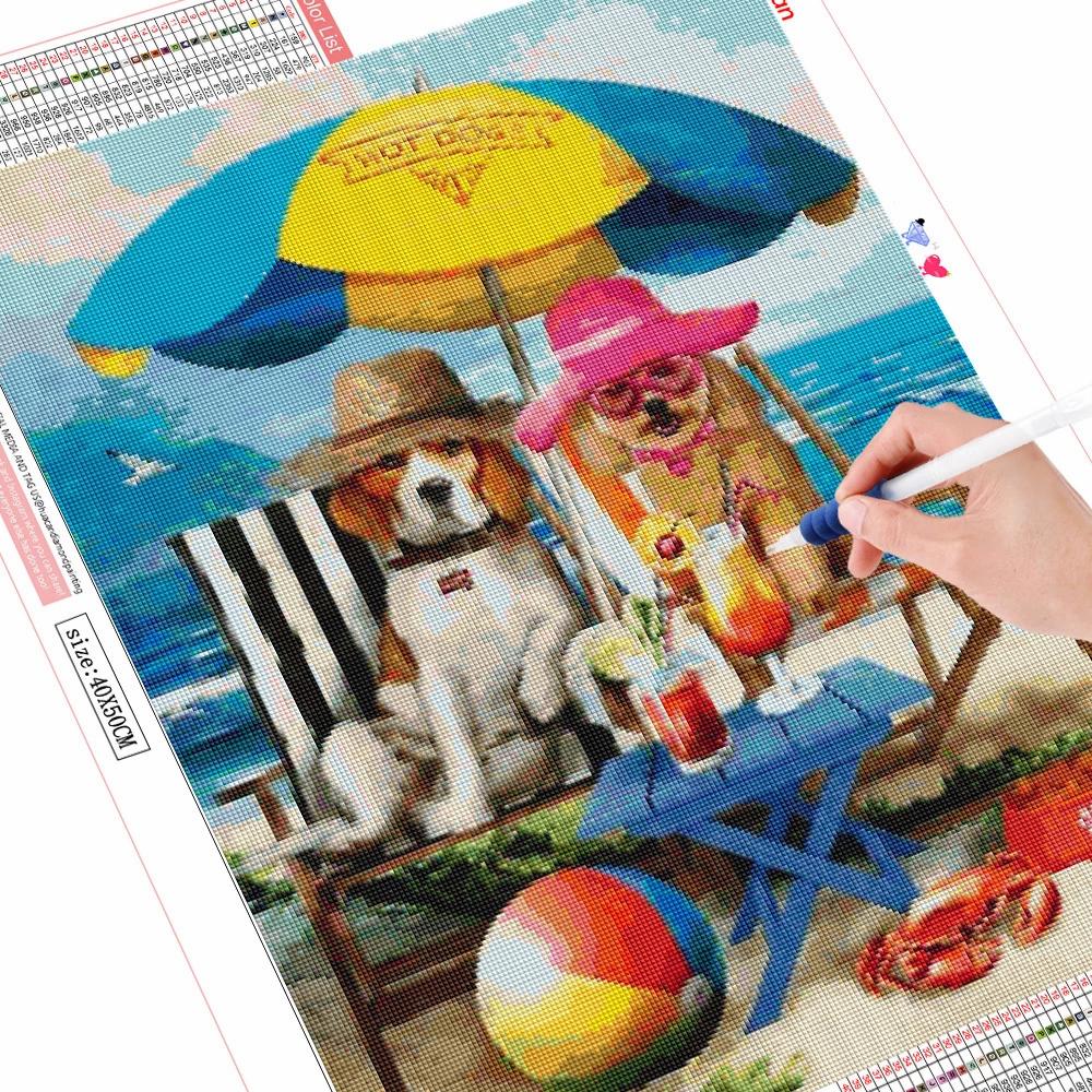 5D полная квадратная алмазная живопись собака ремесленная Алмазная вышивка животное Алмазная мозаика Приморский рукоделие домашний декор