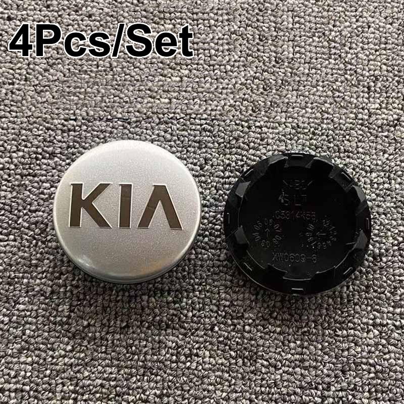 BTQNM1 4Pcs 58mm Car Wheel Center Hub Caps Logo Cover Accessories For KIA K5 K9 Sorento Ceed Sportage Carnival Stinger Forte Niro Caden