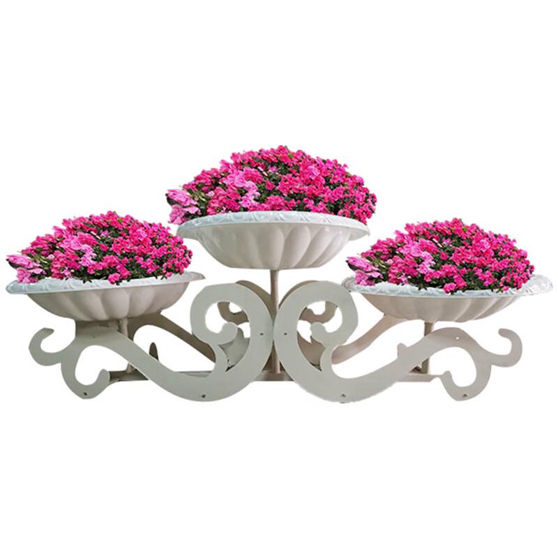 Outdoor Rainbow Glass Flower Display Sculpture