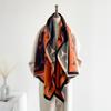 New Retro Knight Horse Imitation Cashmere Scarf, Dual-purpose Temperament, Double-sided Thickened Student Windproof Scarf