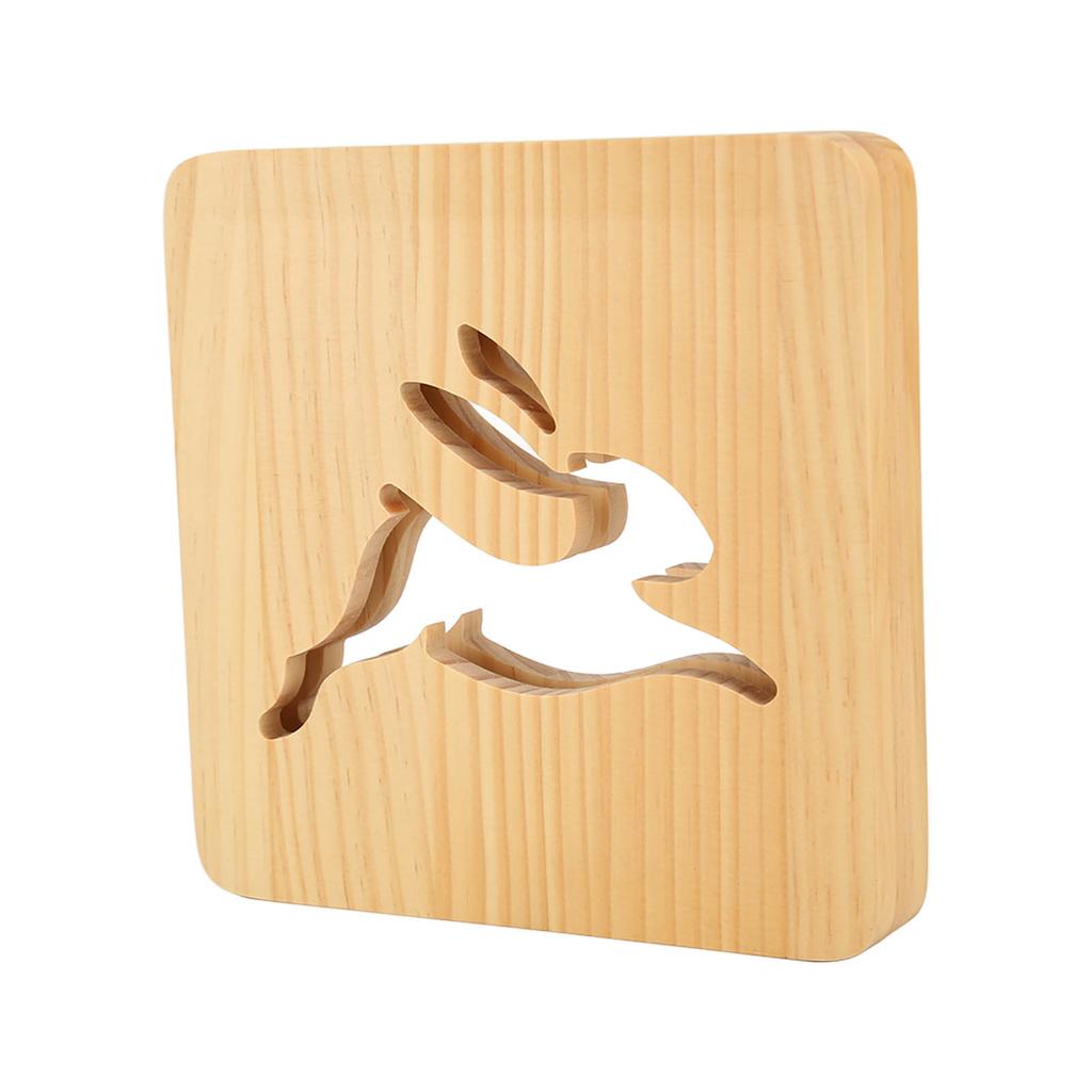 Светодиодный ночник Hollow Bunny Design Eye Protection 3D деревянная лампа для спальни гостиной офиса