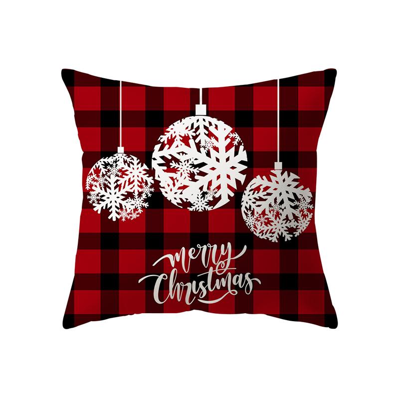 Рождественская тема Санта-Клаус с принтом, полиэстеровый чехол для подушки, домашняя гостиная, украшение для дивана, подушка, наволочка