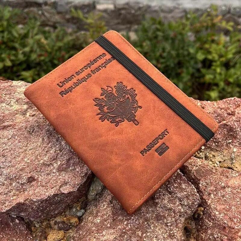 Обложка для паспорта с резинкой для путешествий, французские обложки для паспорта для девочек-французов, Etui Passeport France