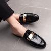 Модные черные туфли из лакированной кожи, мужские туфли-мулы, мужская мужская обувь, летняя обувь, sapato masculinosocial couro sepatu, слипоны pria Zapatos