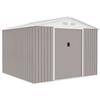 Metal Garden Shed 7.06 M² - 277 X 255 X 202 Cm - MERCURE - Anchoring Kit Included, 2 Sliding Doors - Taupe