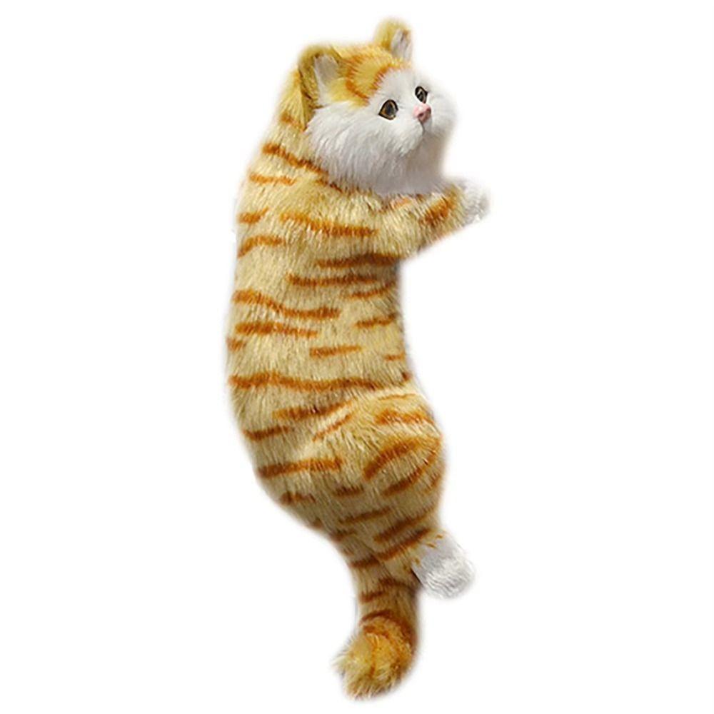 Furry Simulation Cat Hanging Ornament Realistic Fake Cat Model  for Desktop Decor
